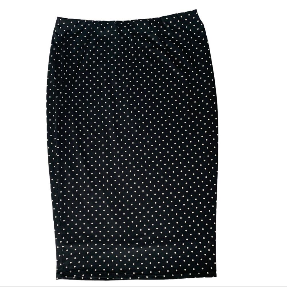 Philosophy Sm Black white polka dot pencil skirt